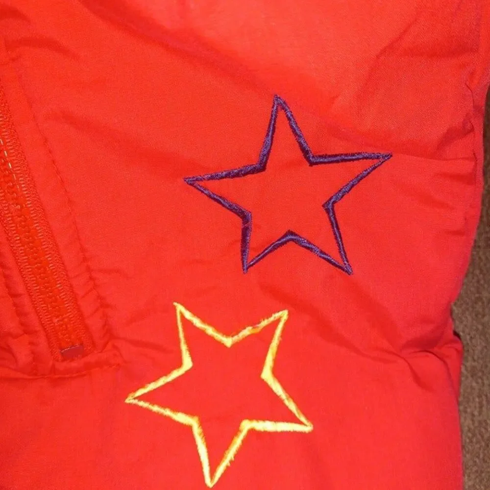 Vintage High Voltage Size 18 Mths Snowsuit-Full Zip-Colorblock-Embroidered-90s